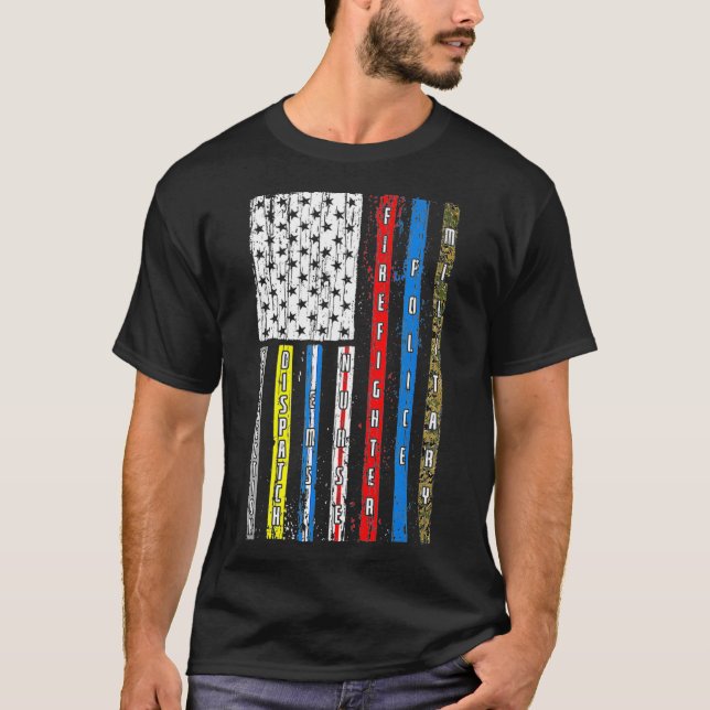 T-shirt Premiers intervenants Police militaire patriotique (Devant)