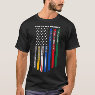 T-shirt Premiers intervenants Police Militaire Pompier Inf