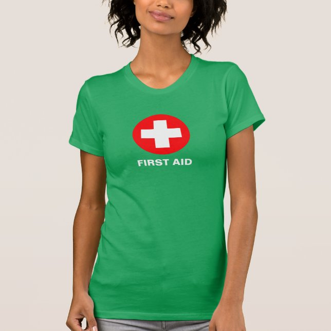 T-shirt Premiers soins - Médicaments - Ambulance, Aide (Devant)