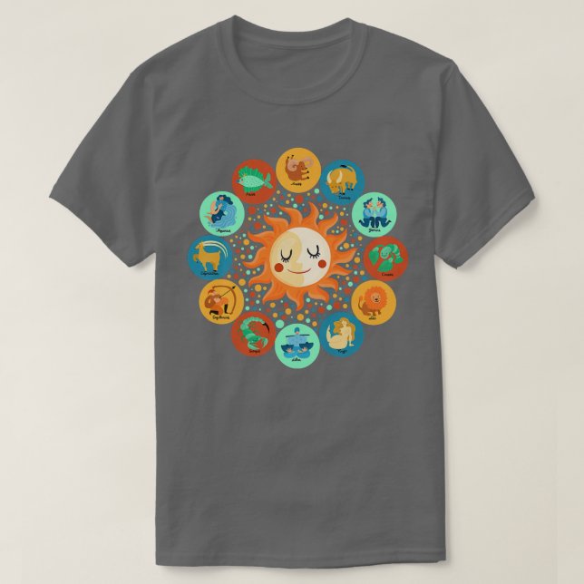 T-shirt Premium Astrologie Zodiac Horoscope pour f (Design devant)