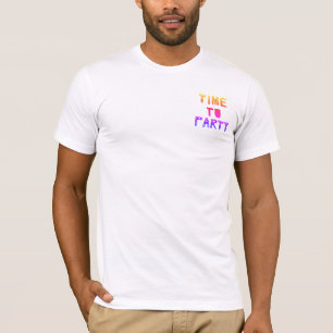 T-shirt Premium blanc   Heure de partie   Fête de fête