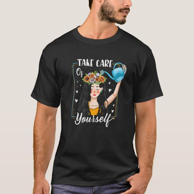 T-shirt Prendre Soin De Vous-Même Santé Mentale Sensibilis (Devant)