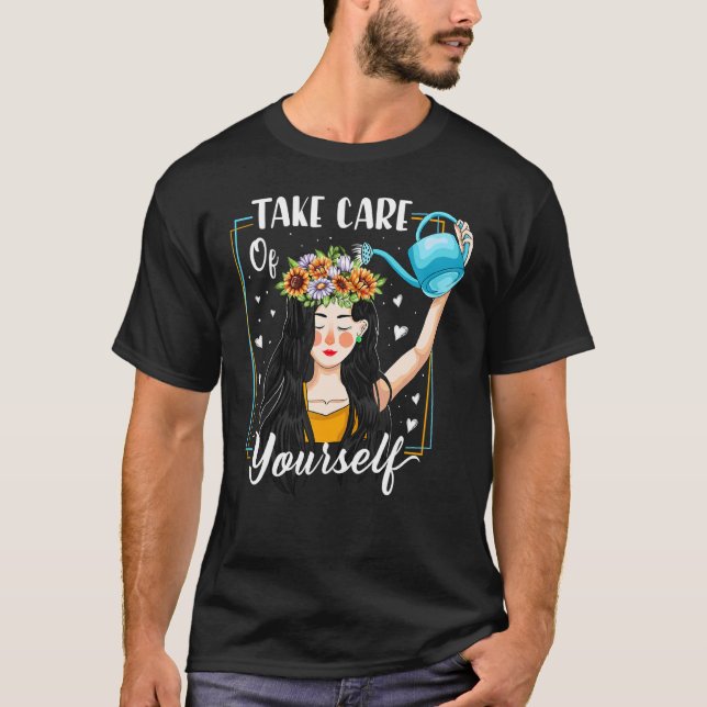 T-shirt Prendre Soin De Vous-Même Santé Mentale Sensibilis (Devant)
