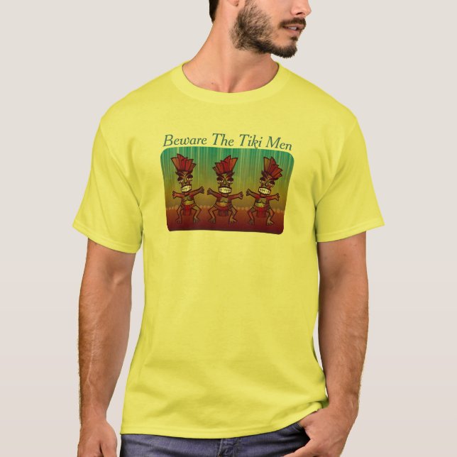 T-shirt Prenez garde de l'île tropicale drôle Luau (Devant)