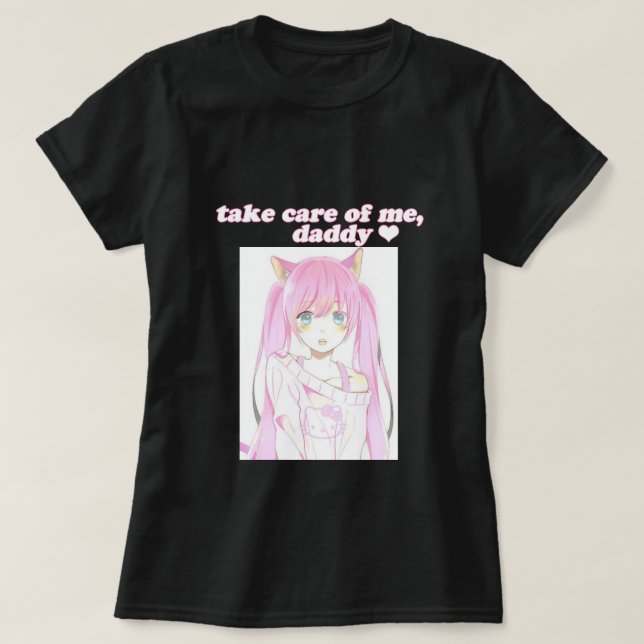 T-shirt Prenez soin de moi, chemise de papa (Design devant)