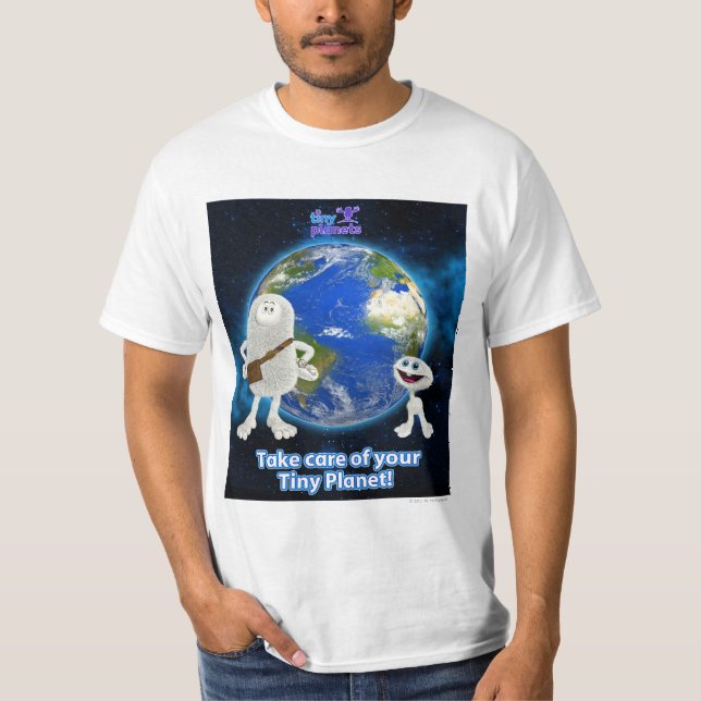 T-shirt Prenez soin de votre planète minuscule (Devant)