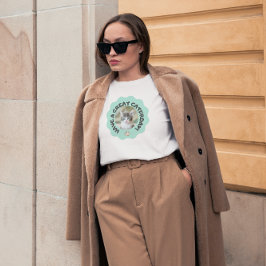 T-shirt Prenez un grand caturjour ! Photo de chat Turquois