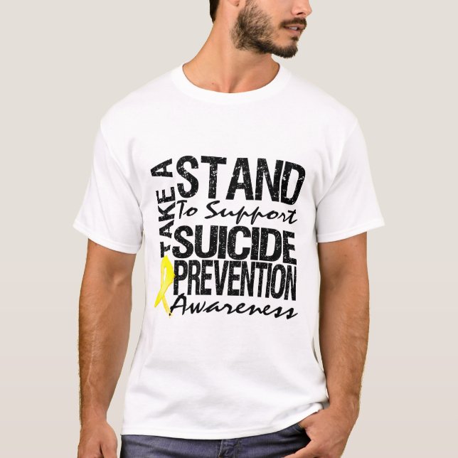 T-shirt Prenez un support à la prévention de suicide de (Devant)