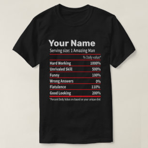 T-shirt Prénom de la définition personnalisée des aliments