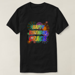 T-shirt Prénom "GRACIE", Amusant "HEUREUX ANNIVERSAIRE"