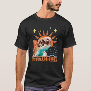 T-shirt Prenons l'Humour de tortue lente