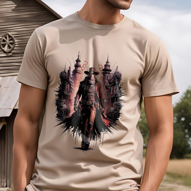 T-shirt Préparez-vous pour la frontière - Steampunk Cowboy (Créateur téléchargé)