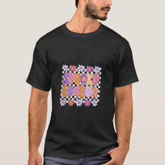 T-shirt Preppy À damiers saison Éffrayante Floral Hallowee