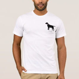 T-shirt Preppy Black Dog Lab Silhouette