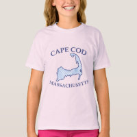 Preppy Blue Striped Cape Cod Girl's Pink