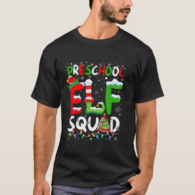 T-shirt Preschool ELF Squad Funny Christmas ELF Student Te (Devant)