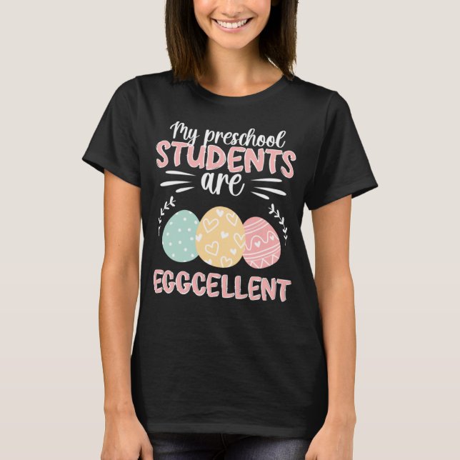 T-shirt Preschool Teacher Easter Bunny Preschool Teaching  (Devant)