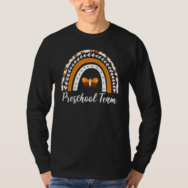 T-shirt Preschool Team 2022 Rainbow Leopard Print Preschoo (Devant)