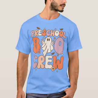 T-shirt Préscolaire Boo Crew Cute Ghost Halloween Enseigna