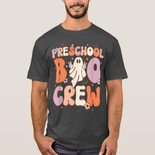 T-shirt Préscolaire Boo Crew Cute Ghost Halloween Enseigna