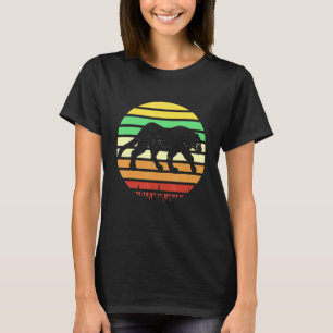 T-shirt Présent de dessins de panthère rétro vintage chat