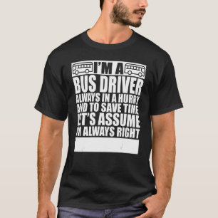 T-shirt Présent Pour Hubby Buzzer Busman Motorcoach Bus Dr