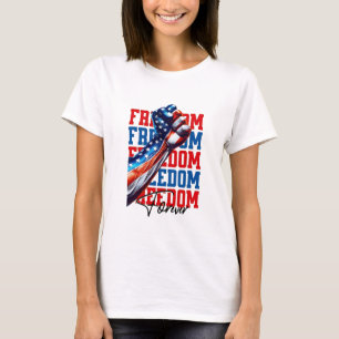 T-shirt Présentation de pouvoir Drapeau USA Poing de la Li