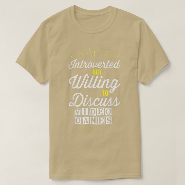 T-SHIRT PRÉSENTÉ MAIS PRÊT À DISCUTER DES JEUX VIDÉO AMUSA (Design devant)