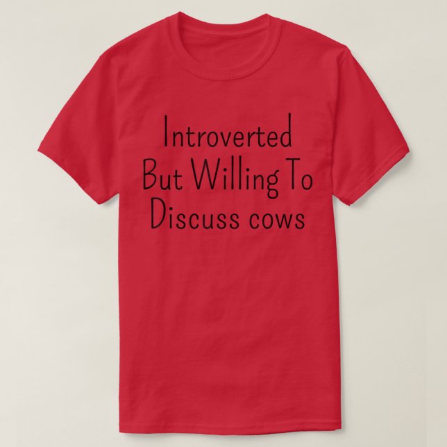 T-shirt Présenté mais prêt à discuter vaches Funny Vache (Design devant)