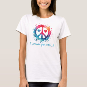 T-shirt Préserver le Signe de Paix Citation Inspirante