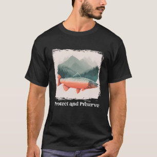 T-shirt Préserver & Protéger Saumon Parc National Vintage