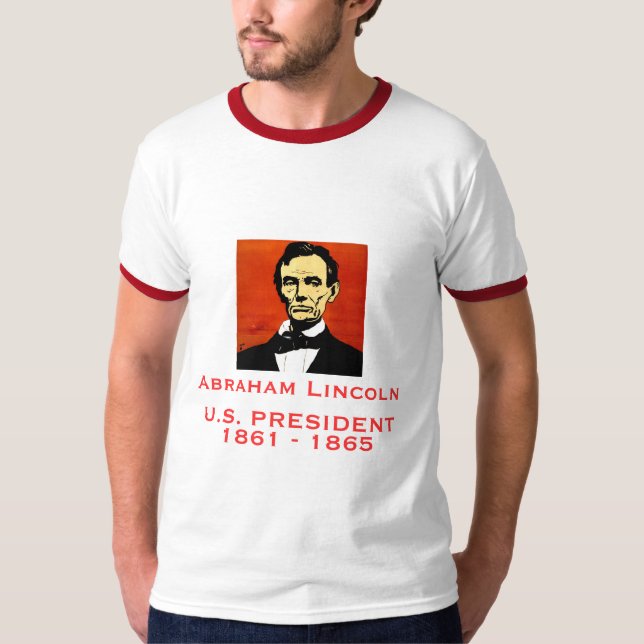 T-shirt Président d'Abraham Lincoln USA (Devant)