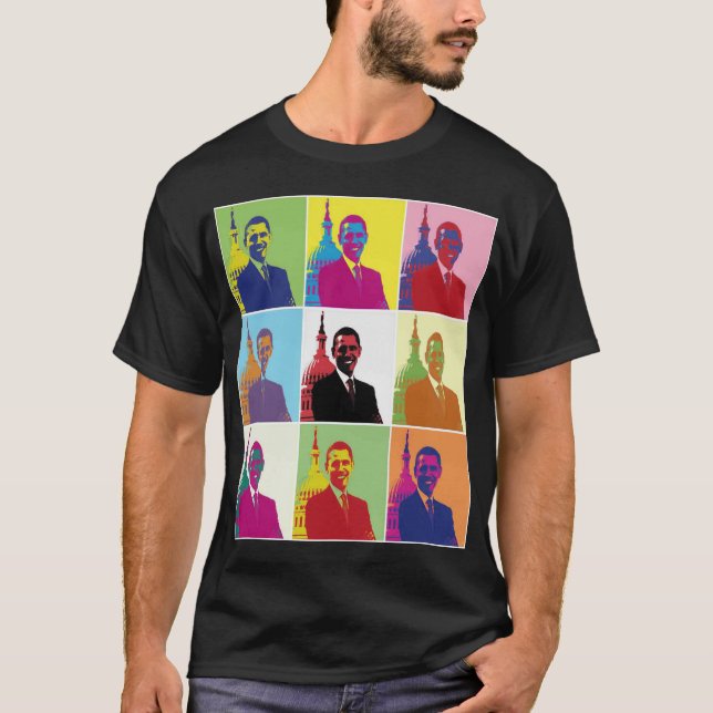T-shirt Président Obama Pop Art (Devant)