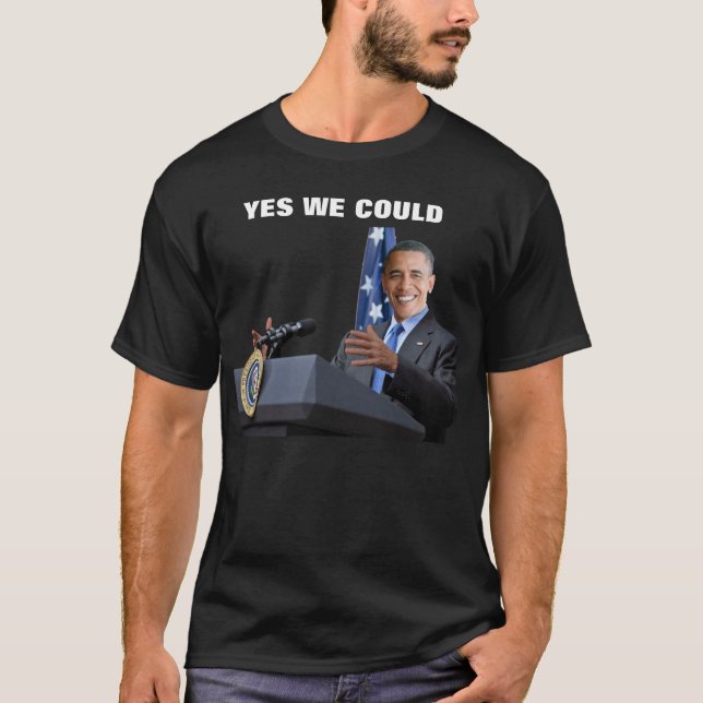 T-SHIRT PRÉSIDENT OBAMA-YES WE COULD (Devant)