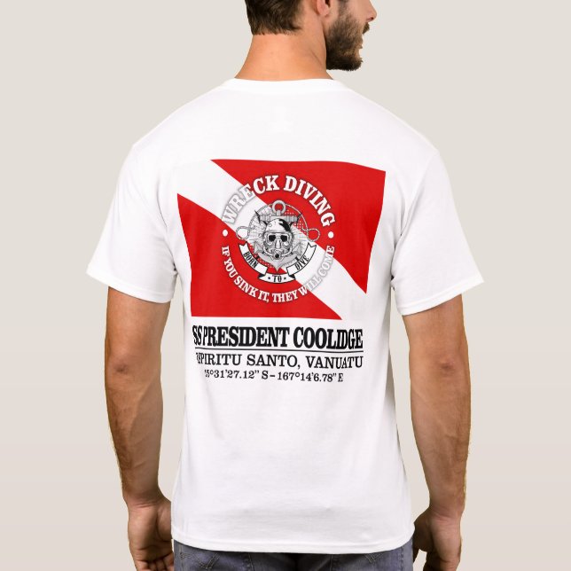 T-shirt Président SS Coolidge (meilleures épaves) (Dos)