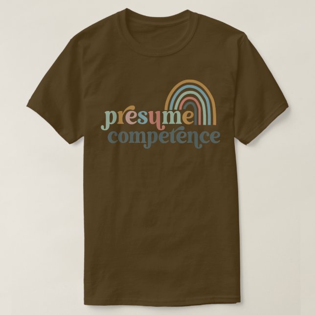T-shirt Présumer la compétence Enseignant SPED  (Design devant)