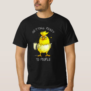 T-shirt Prêt à affronter les gens   Citation drôle de poul
