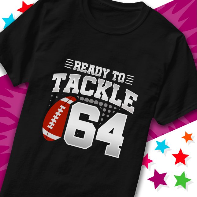 T-shirt Prêt à attaquer 64 Football Party 64e anniversaire (Créateur téléchargé)