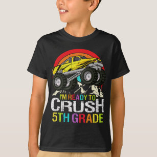 T-shirt Prêt à écraser camion monstre de 5e année scolaire