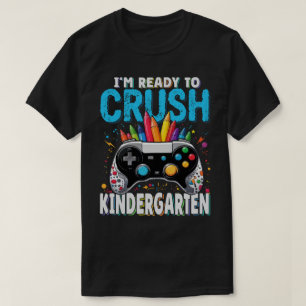 T-shirt Prêt à écraser la maternelle Joueur Retour à l'éco