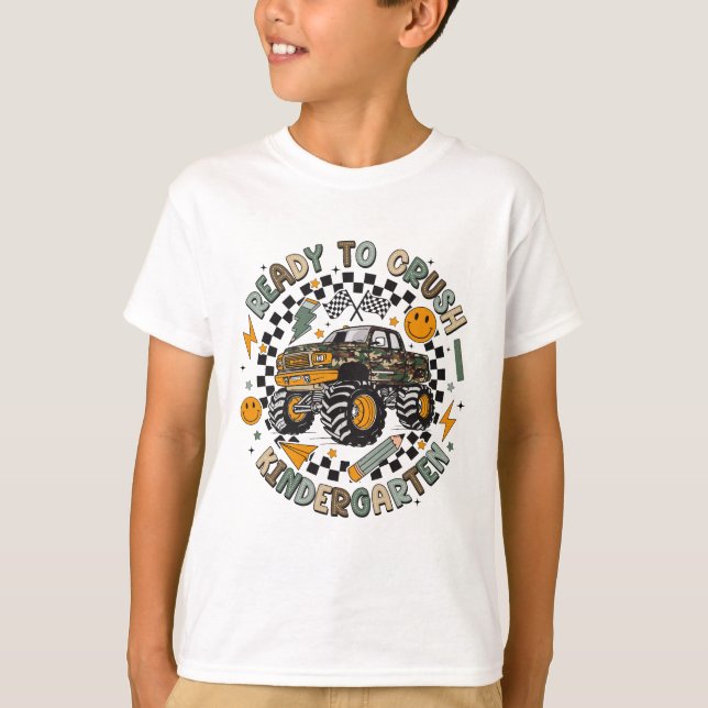 T-shirt Prêt à écraser la maternelle Retour à l'école (Devant)