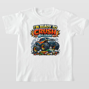 T-shirt Prêt à écraser le camion monstre de 6e année