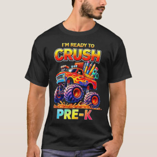 T-shirt Prêt à écraser le camion monstre pré-maternelle re