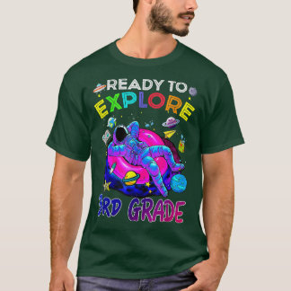 T-shirt Prêt à explorer 3e année retour à l'école Astronau