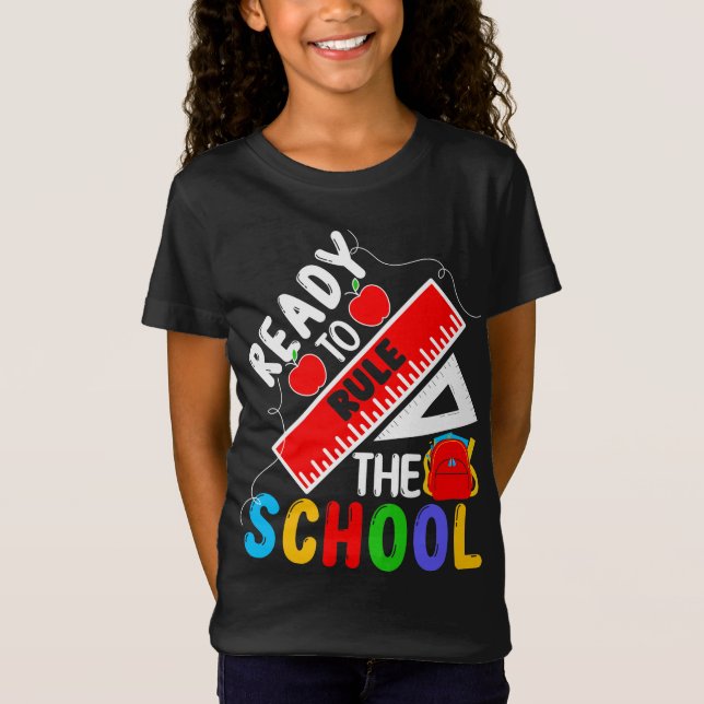 T-Shirt Prêt à gouverner l'école Retour à l'école Cadeau d (Devant)