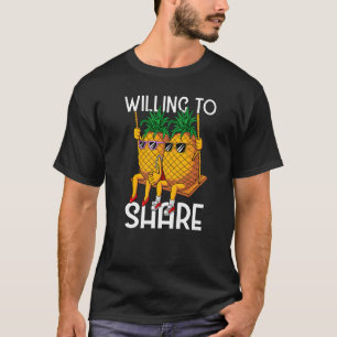 T-shirt Prêt À Partager Couple Swinger À L'Extérieur Du Pi