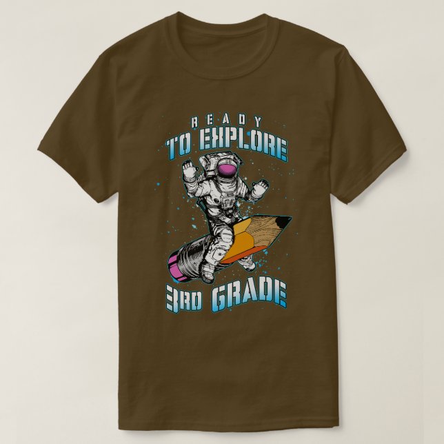 T-shirt Prêt À Rendre À L'École L'Astronaute De 3E Année (Design devant)