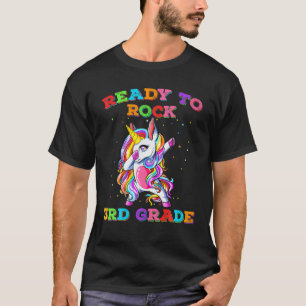 T-shirt Prêt À Rocher 3E Grade Dabbing Unicorn Retour À Sc