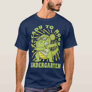 T-shirt Prêt À Rock Kindergarten 2022 Cute Guitar T-Rex