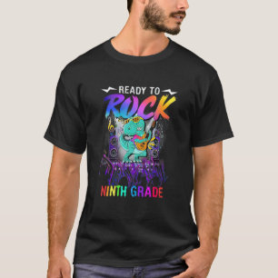 T-shirt Prêt À Rock Neuvième Classe Dinosaur Guitare Retou